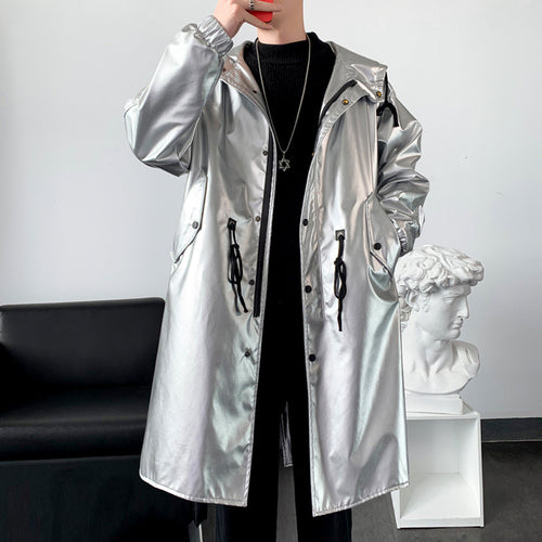 Herren reflektierende Regenjacke mit verstellbarem Kapuzenbereich und praktischen Taschen EB