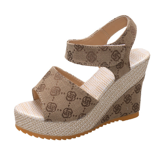 Damen Wedge-Pantoletten mit verstellbarem Riemendesign und komfortablem Fußbett EB