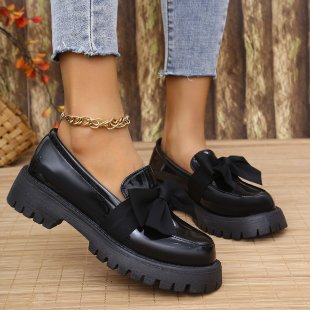 Damen modische Ballerinas mit großen Schleifen EB
