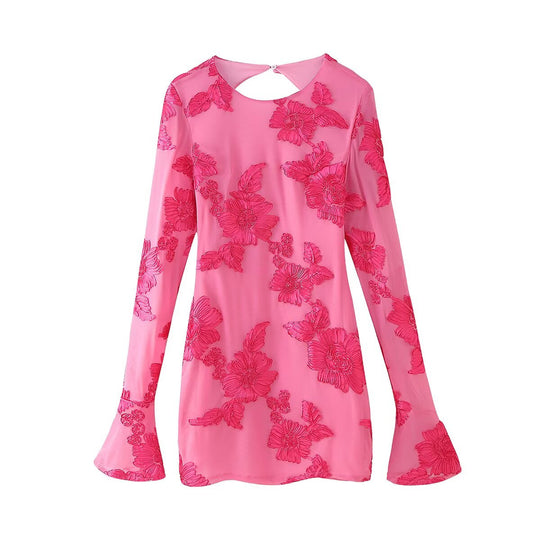 Damen Blusentop mit floraler Spitze und eleganter Rückenausschnitt EB