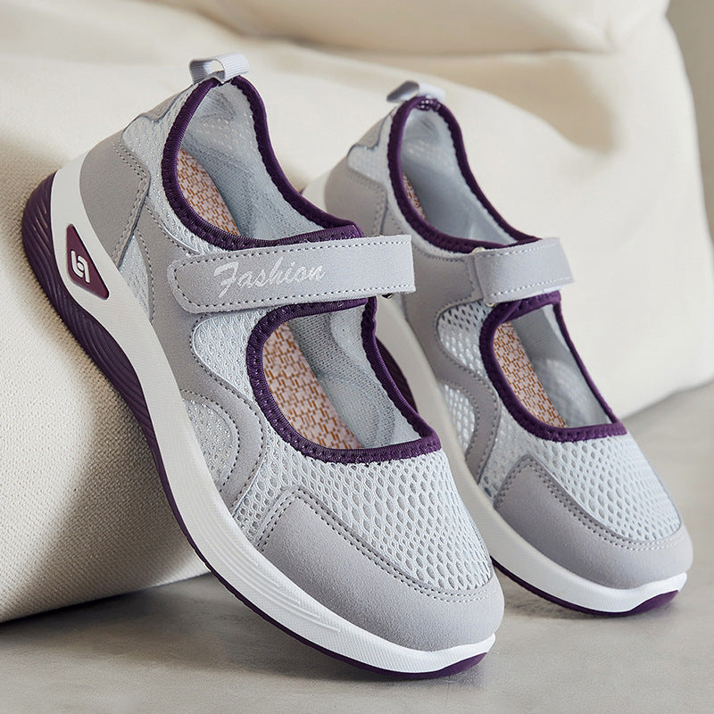 Damen Atmungsaktive Freizeitschuhe mit Klettriemen EB