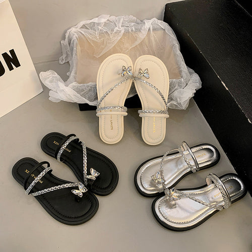 Damen Elegante Sandalen mit funkelndem Riemendesign und hochwertigen Details EB