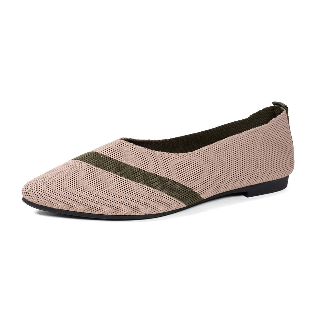 Damen modische spitze Ballerinas mit atmungsaktivem Obermaterial EB