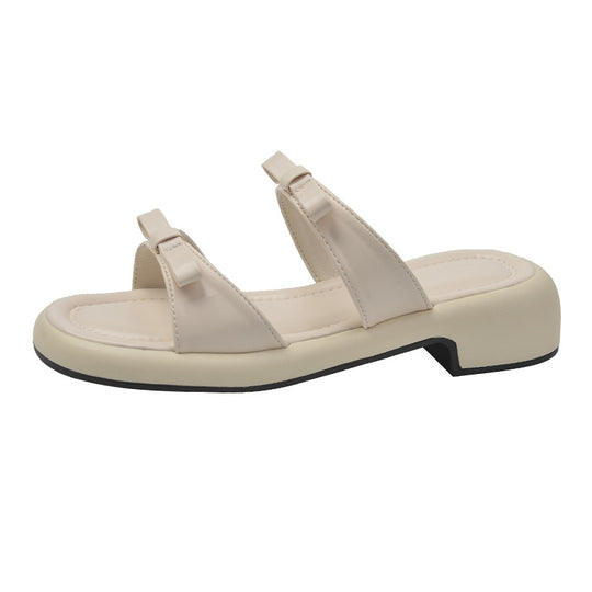 Damen Elegante Slip-On Sandalen mit modischen Schnallen EB