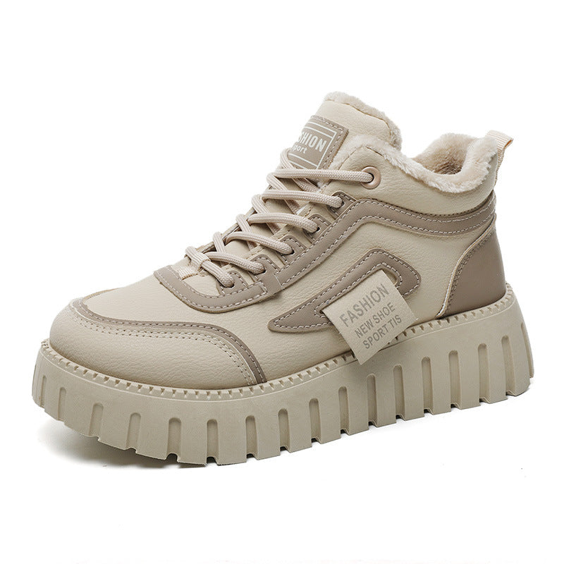 Damen modische Chunky Sneaker mit weichem Futter und robuster Sohle EB