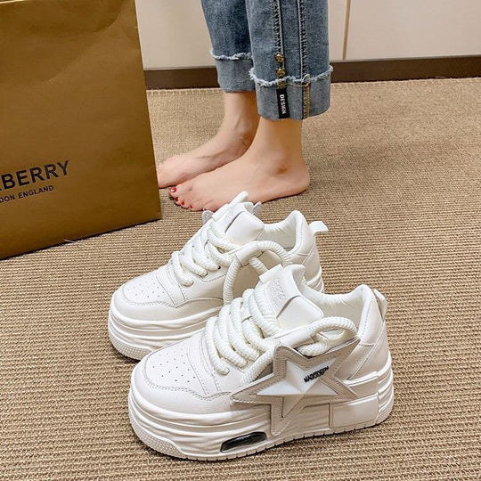 Damen Trendige Chunky Sneakers mit auffälligem Stern-Design EB