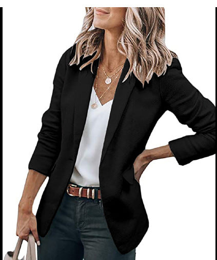 Damen komfortable Blazerjacke mit strukturiertem Design und eleganten Akzenten EB