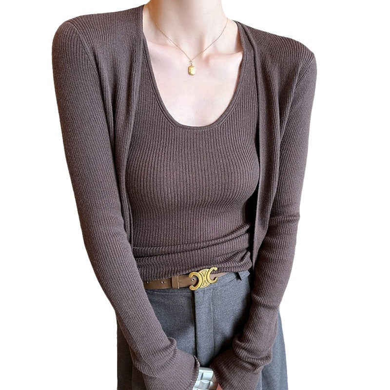 Damen Eleganter und bequemer Cardigan im minimalistischen Design EB