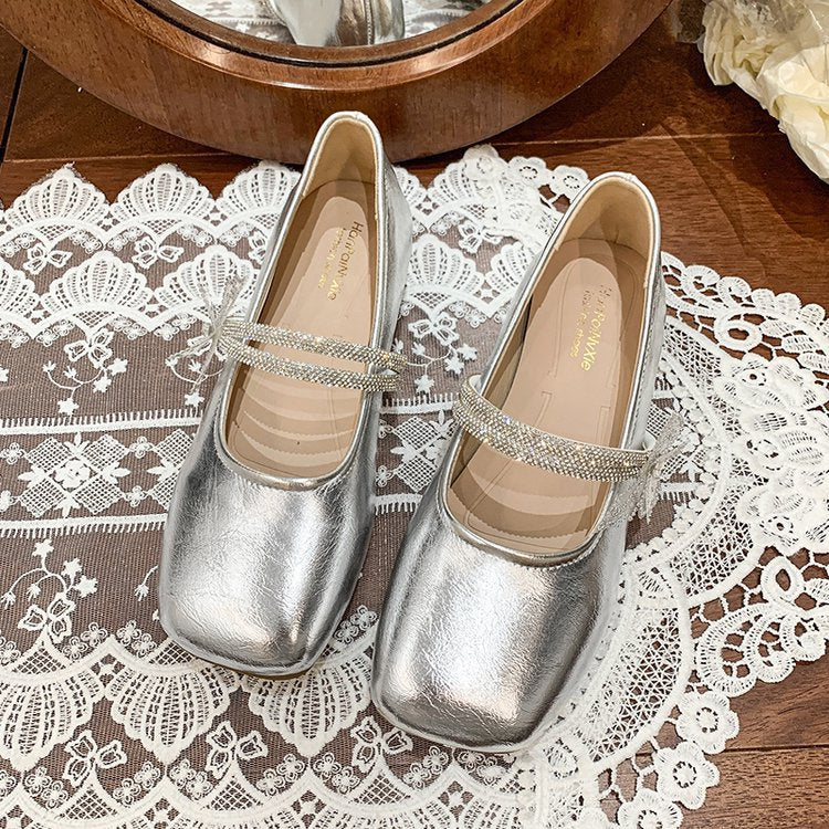 Damen Ballerina Schuhe mit dekorativen Schmuckdetails EB