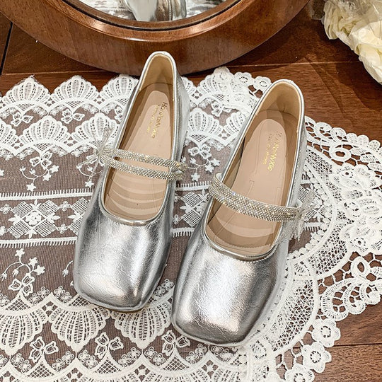 Damen Ballerina Schuhe mit dekorativen Schmuckdetails EB