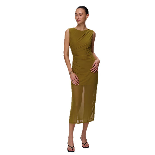 Damen Elegantes Wickelkleid mit figurbetontem Design und verführerischen Raffungselementen EB
