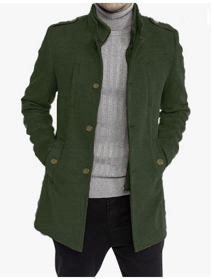 Herren modische Freizeitjacke mit schützendem Kragen und praktischen Seitentaschen EB