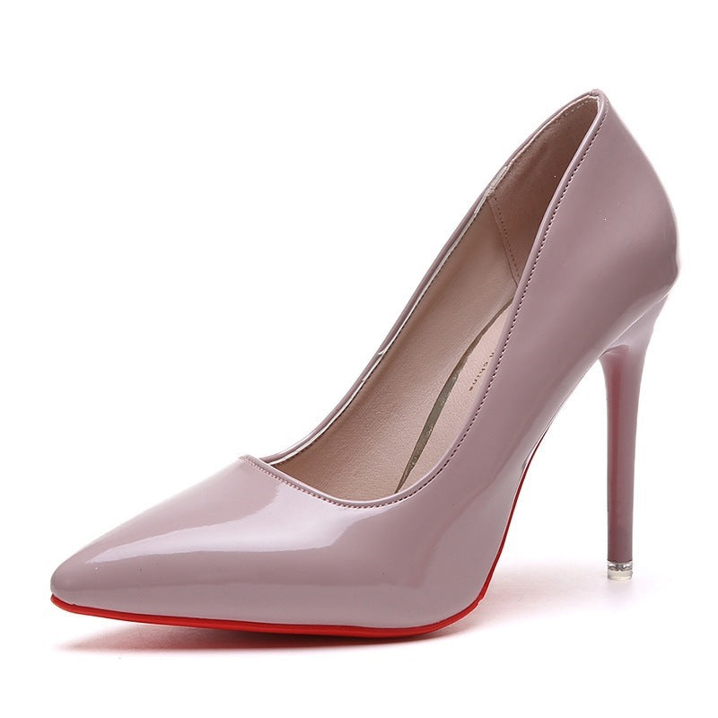 Damen Elegante Stiletto-Pumps mit hochglänzender Oberfläche EB