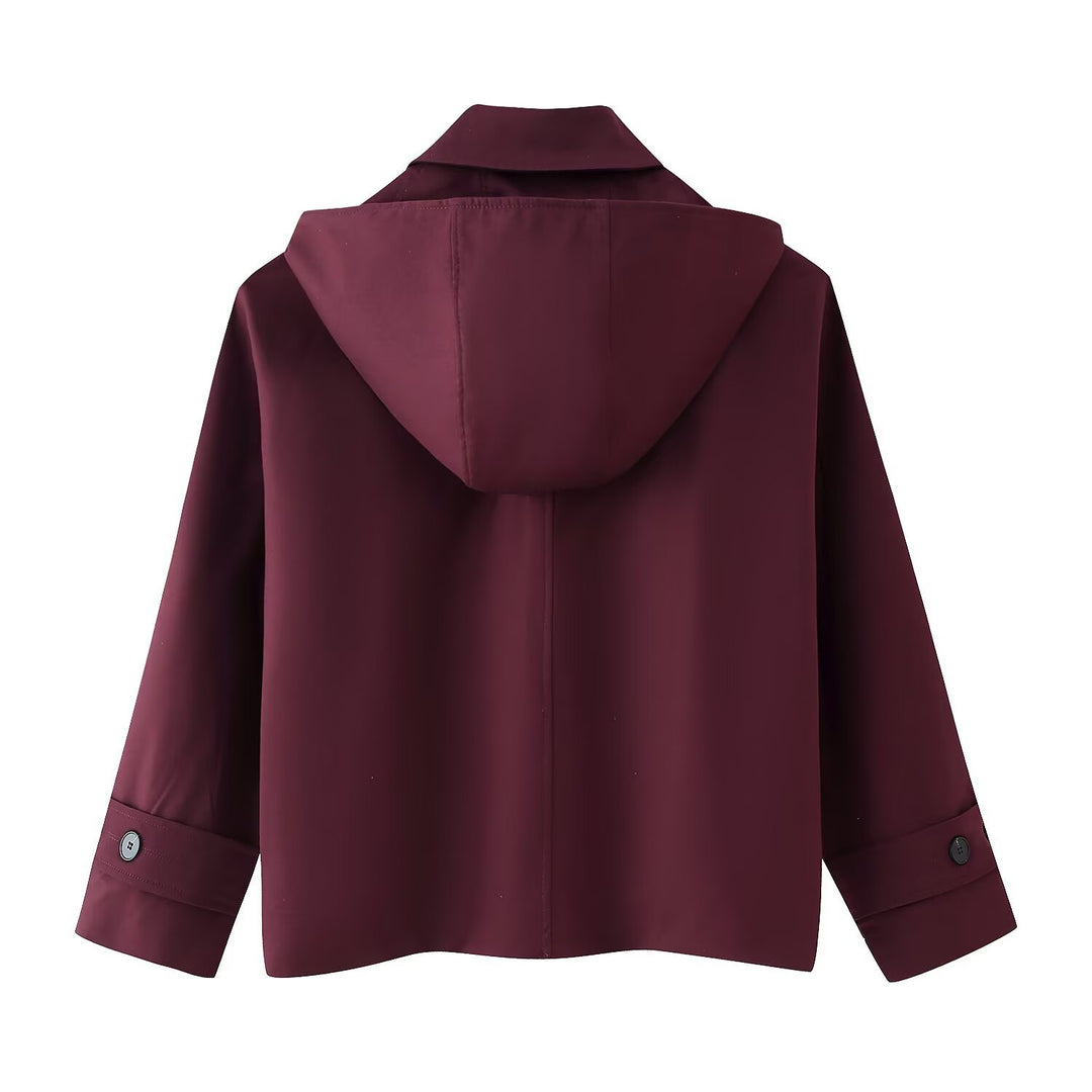 Damen Übergangsjacke mit Kapuze und praktischen Taschen EB