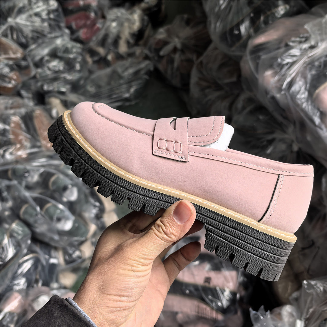 Damen Mokassin-Slipper mit robustem Profil und leerem Obermaterial EB