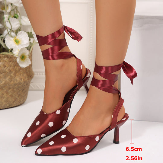 Damen elegante Slingback-Pumps mit Riemenverzierung EB
