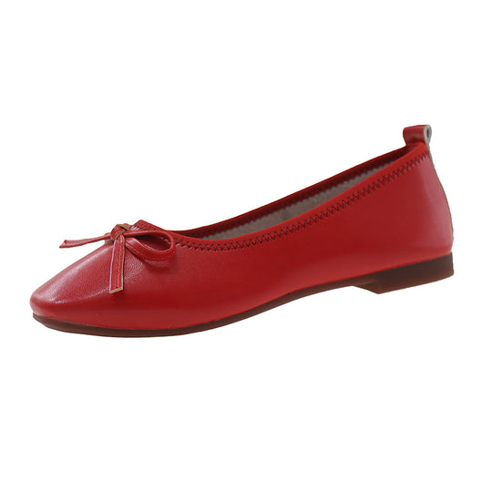 Damen Bequeme Ballerinas mit zartem Schleifen-Detail EB