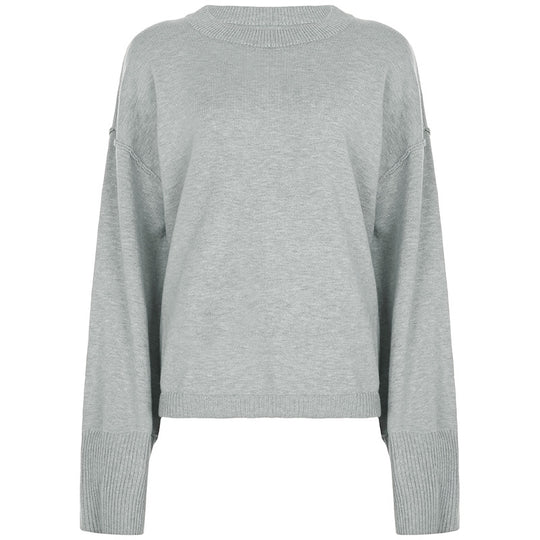 Damen nan kaschmirähnliches Strick-Lounge-Set mit Oversize-Pullover und weiten Palazzo-Hosen EB