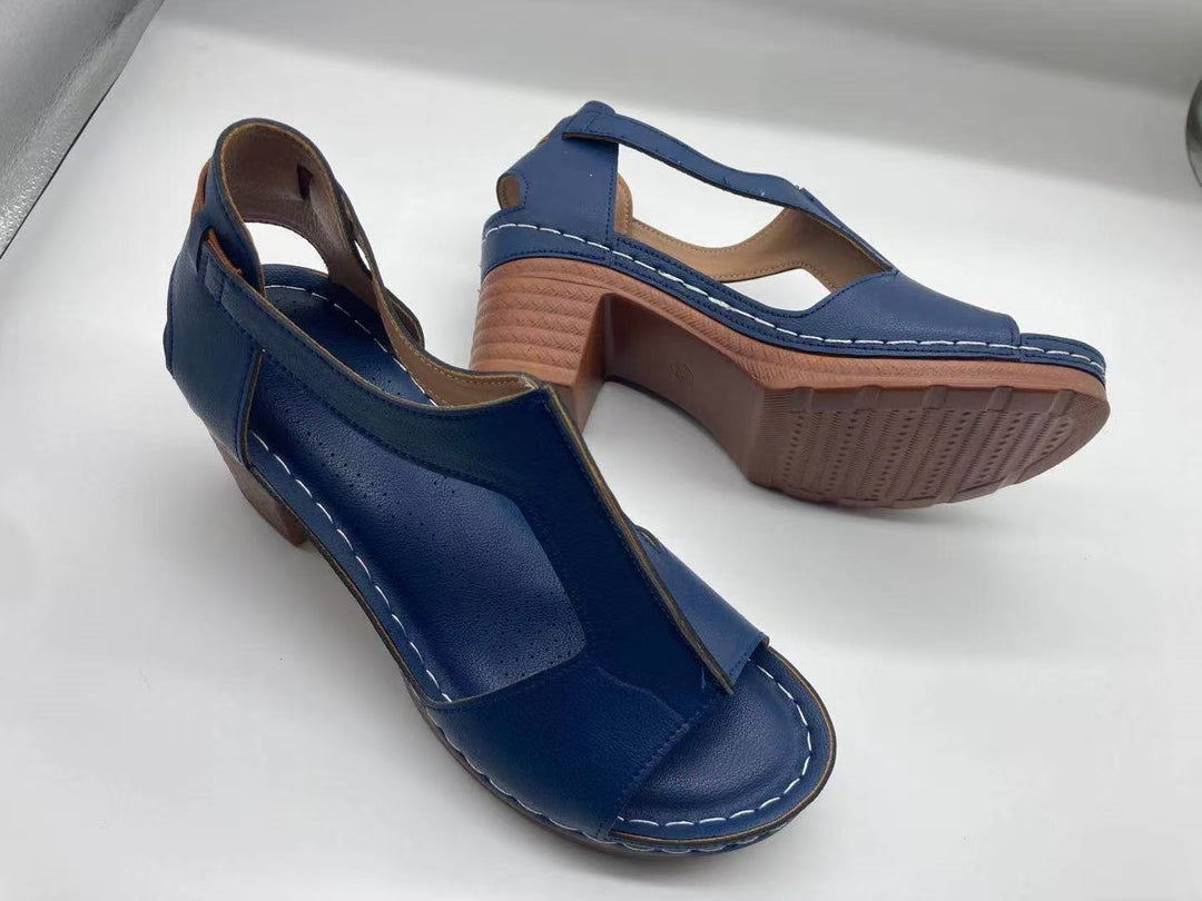 Damen Komfortable Wedge-Sandaletten mit verstellbarem Riemendesign und ergonomischem Fußbett EB