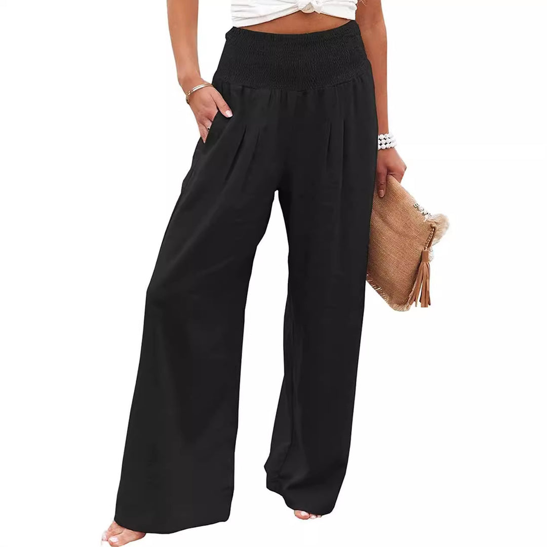 Damen weiter Sommerhose mit elastischem Bund EB