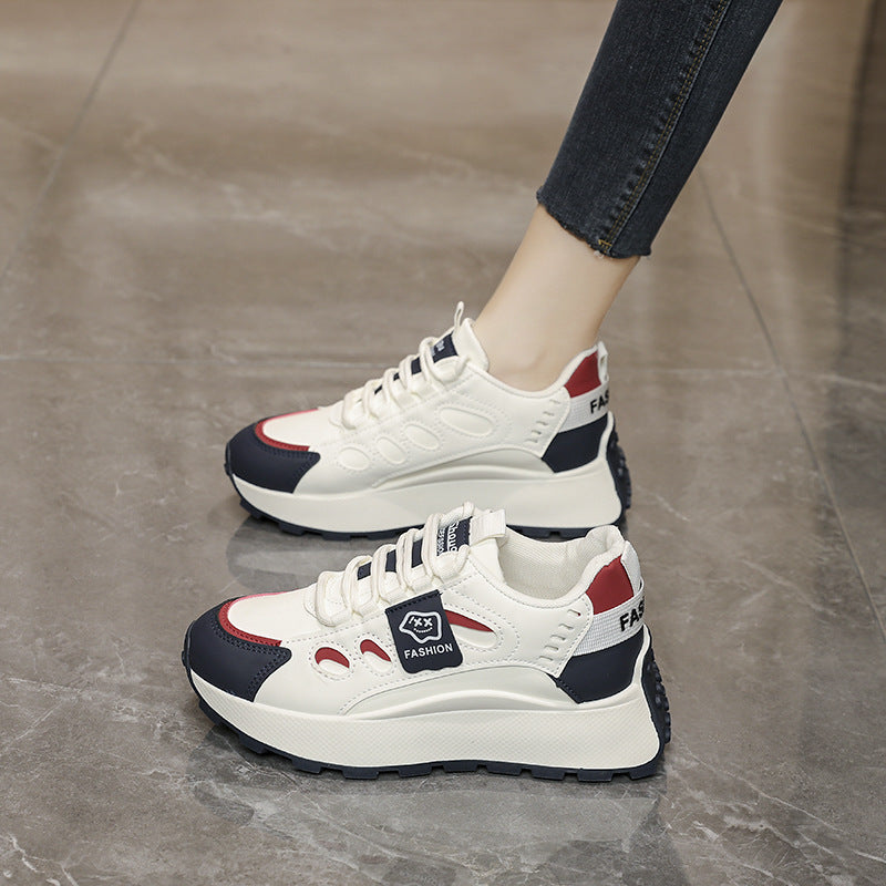 Damen Trendige Sneakers mit stylishem Plateausohlen-Design EB