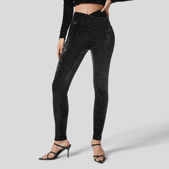 Damen Hochwertige Leggings mit luxuriösem Samtfinish EB