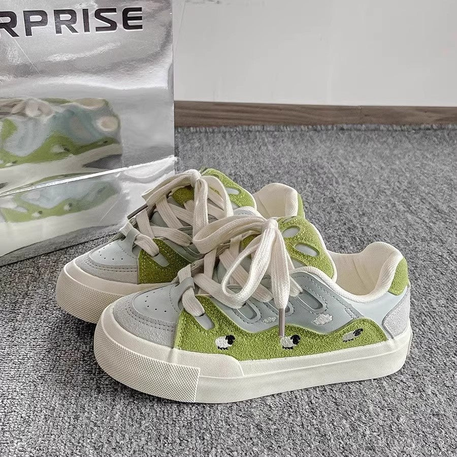 Damen modische Sneaker mit stilvollem Farbdesign EB