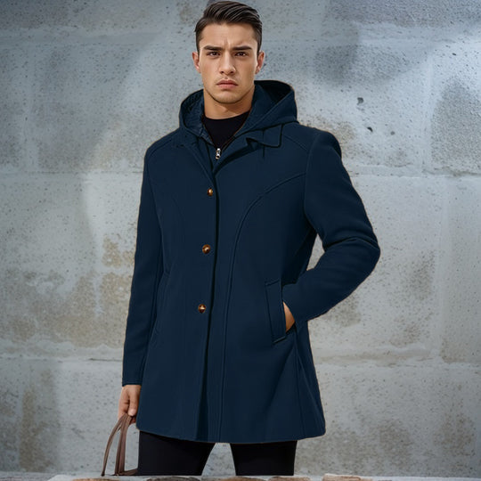 Herren Übergangsjacke mit Kapuze und modernen Detailing EB