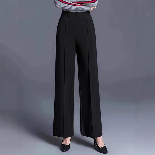 Damen Elegante und lässige weit geschnittene Hose EB