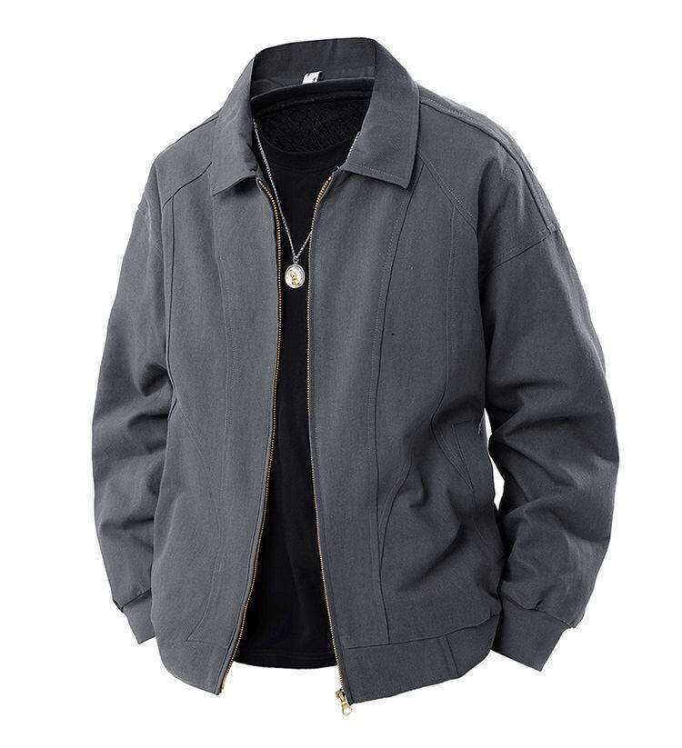 Herren lässige Übergangsjacke mit modernem Stehkragen und seitlichen Eingrifftaschen EB