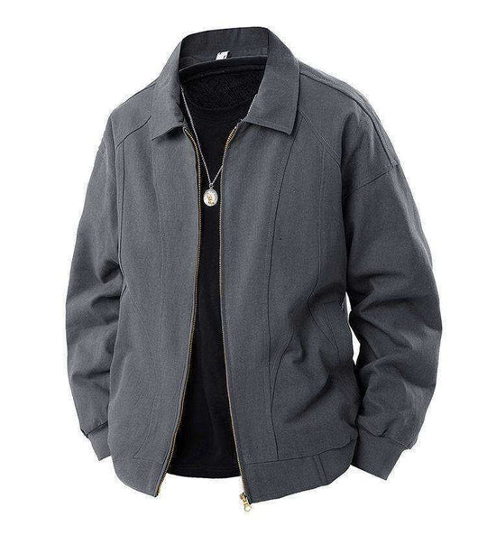 Herren lässige Übergangsjacke mit modernem Stehkragen und seitlichen Eingrifftaschen EB