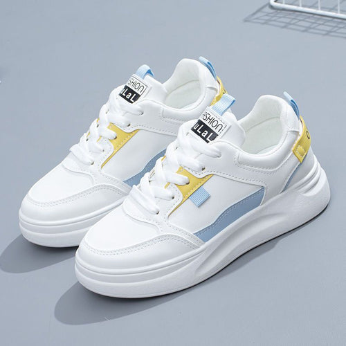 Damen Sportliche Sneakers mit modischem Design und extra dicker Sohle EB