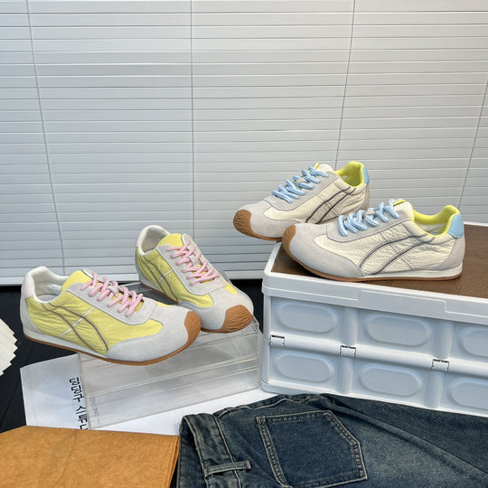Damen Sneaker aus hochwertigem Leder und atmungsaktivem Material EB