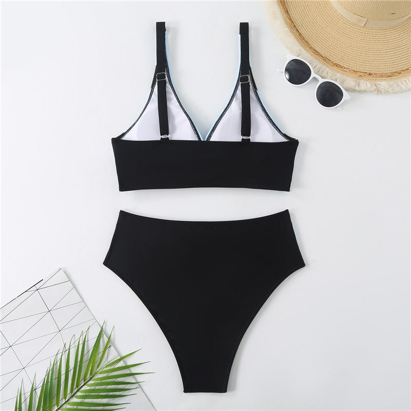 Damen Bikini-Set mit modernem Wickeldesign und figurbetonendem Schnitt EB