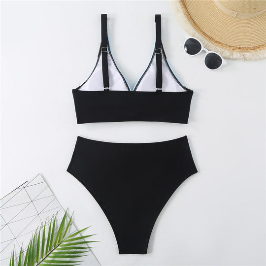 Damen Bikini-Set mit modernem Wickeldesign und figurbetonendem Schnitt EB