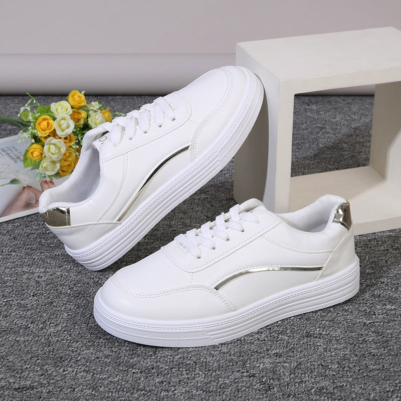 Damen Modische und elegante Sneaker mit metallic Akzenten EB