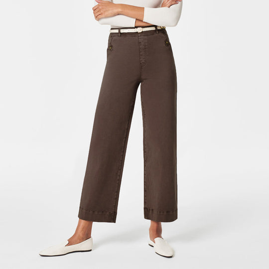 Damen Weitgeschnittene Stoffhose mit eleganten Details EB
