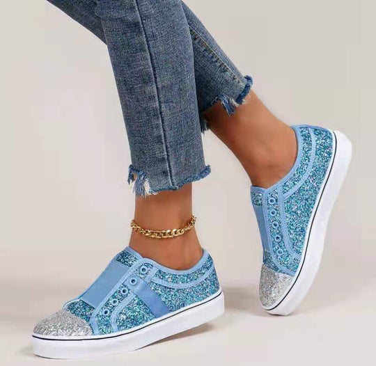 Damen Glitzernde Slip-On Sneaker EB