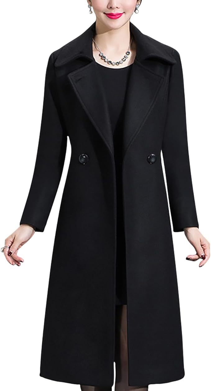 Damen Eleganter langer Mantel EB