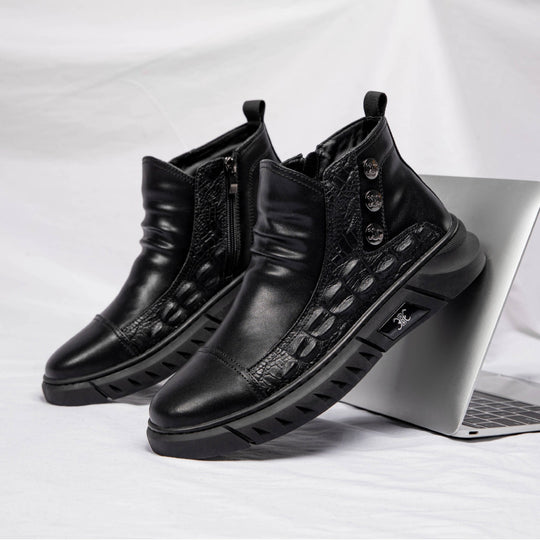 Damen Modische Stiefeletten mit Reißverschluss und Details EB