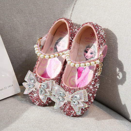 Mädchen Glitzernde Ballerinas mit Perlenakzent EB