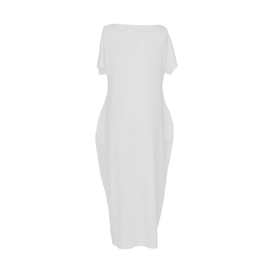 Damen Lockere Maxikleid mit Animal-Print und Seitentaschen EB