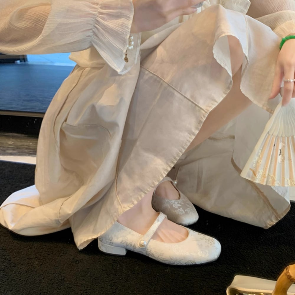 Damen elegante Ballerina-Pumps mit modischer Schleifenverzierung EB