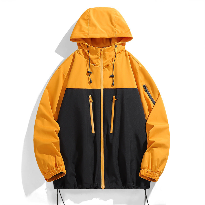 Damen winddichte Freizeitjacke mit verstellbarem Kapuzenkragen EB