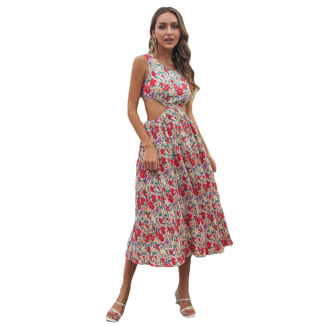 Damen Sommerkleid mit Cut-Out und floralen Motiven EB