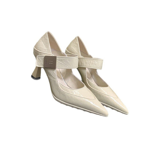 Damen elegante Slingback-Pumps mit moderner Schnallenverzierung EB