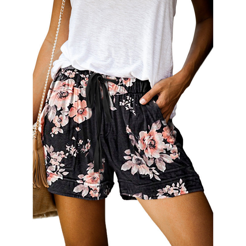 Damen Bequeme Sommer-Shorts mit elastischem Bund und praktischen Taschen EB