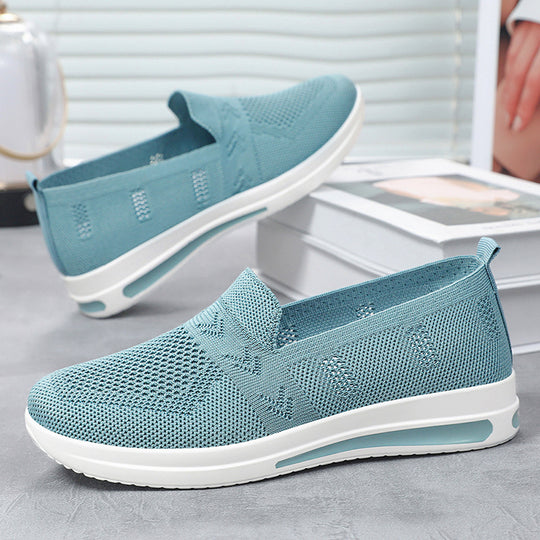 Damen Atmungsaktive Slip-On Sneakers mit flexiblem Obermaterial und komfortablem Fußbett EB