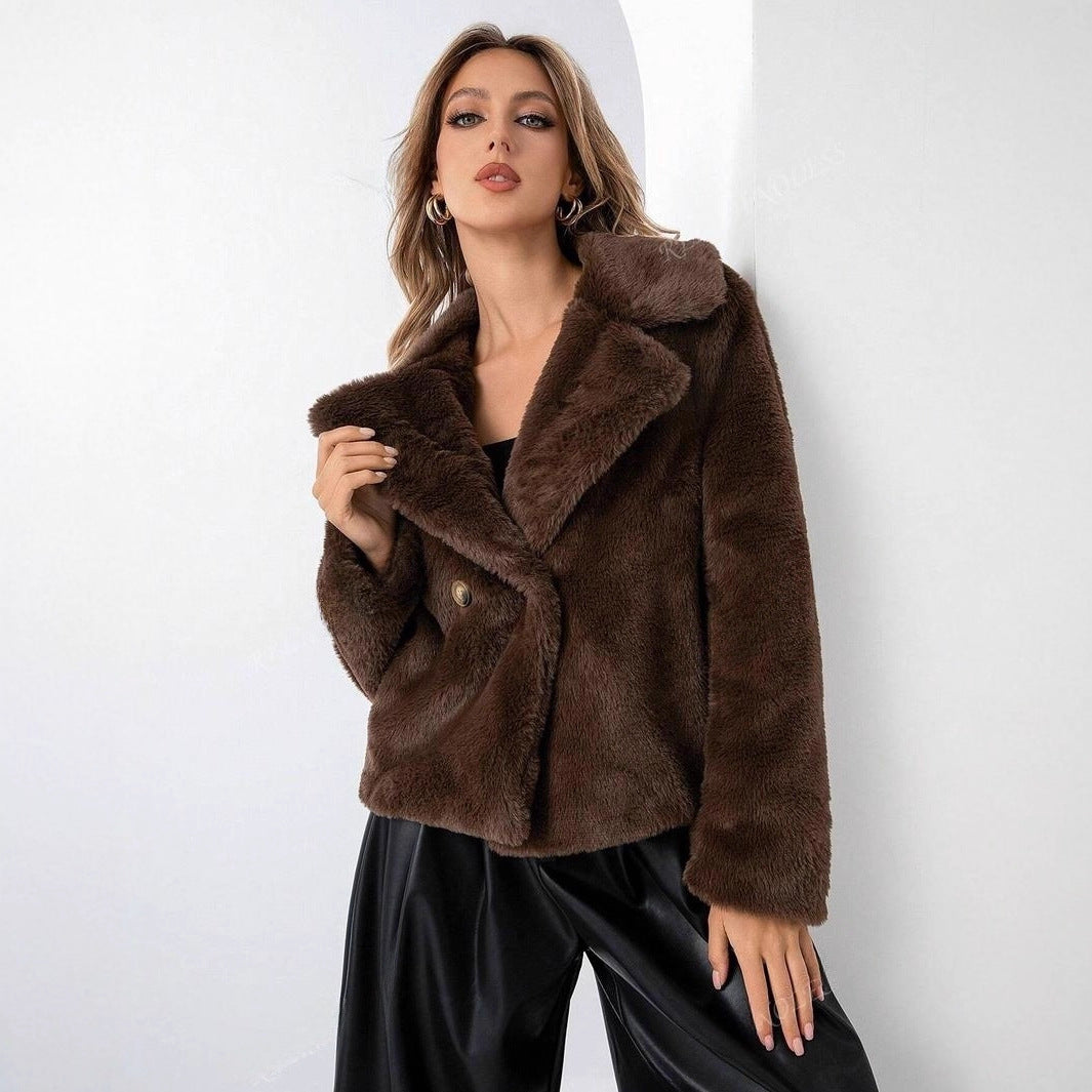 Damen Trendige und weiche Teddyjacke EB
