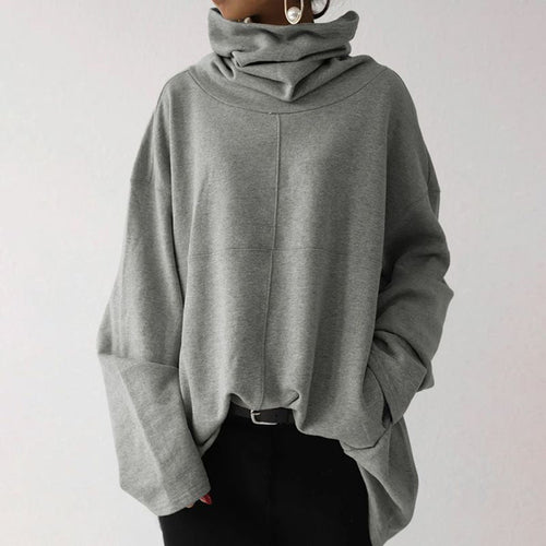 EB | Trendy Unifarbener Rollkragenpullover